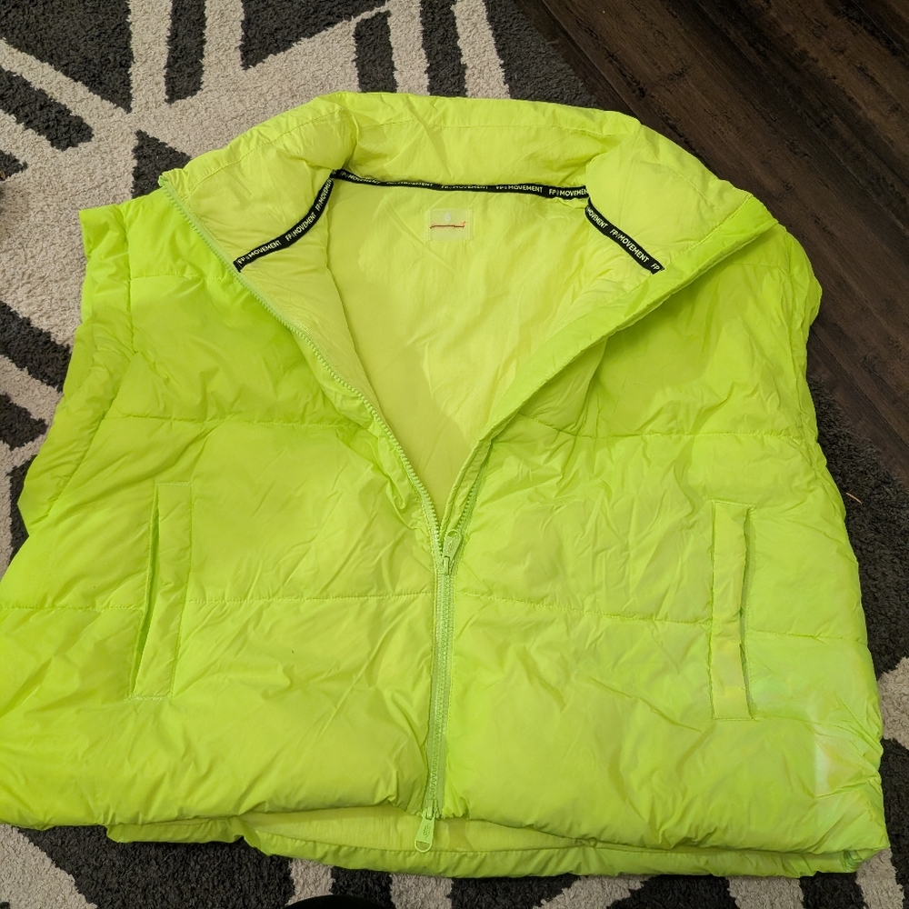 FP Movement by Free People Neon Lime Puffer Vest - Picture 2 of 3